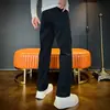 Nova Moda de Rua Tendência Outono Inverno Masculina Scoundrel Bonito Americano Confortável Perna Larga Banana Solto Jeans Casual