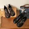 2026 Nuevos Zapatos Pequeños de Cuero Otoñales Estilo Retro para Mujer Estilo Británico Mocasines Planos Estilo Coreano Versátiles Estilo Académico Zapatos Casuales
