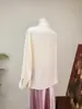 [Li] Nueva camisa base de jacquard estilo chino con cuello alto, corte holgado, nueva colección otoño 2026, con estilo nacional, a la moda, sencilla y de color liso