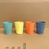 Portalápices Plástico caja organizadora de escritorio oficina redondo cuadrado portalápices creativo estudiante simple cesta de almacenamiento hueca