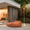 Lámpara de pie impermeable para exteriores, lámpara de césped para patio, lámpara de flores para terraza de villa, lámpara de paisaje de hierro cuadrada para parque comunitario