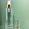 Suministros de Fábrica Bomba de Polvo de Aluminio Electroquímico de 24 Dientes, Estampado en Caliente como Tapa Transparente de Tapa Plana, Cabezal de Bomba de Prensa para Loción Personalizable