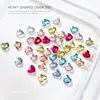 Acessórios para Nail Art Strass de Coração Coloridos Flat-Back Simples Vários Tamanhos Coração de Pêssego Strass em Formato de Coração Acessórios para Decoração de Unhas Diamantes