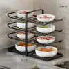Prateleira de Preparo de Alimentos para Cozinha Bancada Multicamadas Prato para Acompanhamentos Artefato Doméstico para Preparo de Refeições Prateleira Multiuso para Armazenamento de Pratos