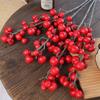 Fruta de la Fortuna de Frutos Rojos Flor de Nochevieja Fruto de Acebo Flor de Navidad Flor de Acacia de Baya Roja Decoración de Boda Adornos Florales