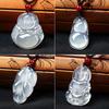 Colgante de Calcedonia Guanyin Buda ágata jade blanco calabaza collar de cuerda colgante hombres y mujeres hebilla de seguridad joyería regalo fabricantes