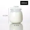 Atacado 100 copo de pudim de seda para boca 200ml vidro com rolha copo de leite espessado resistente a alta temperatura garrafa de iogurte fabricantes em estoque