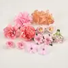 Traje un traje de flor de simulación rosa peonía capullo de té flor flor artificial flor de seda tocado antiguo bolsa de dolor DI
