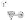 Zeming Original Douyin Más Vendidos F136 Aleación de Titanio y Circonio Aretes de Tachuela Diseño de Nicho Perforación de Lóbulo de la Oreja Tachuelas para Cartílago de la Oreja Estilo Europeo Americano