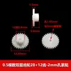 Módulo 0.5 Coleção de Engrenagens Plásticas de Camada Dupla Engrenagens de Dentes de Camada Dupla Engrenagens Empilhadas Brinquedo Peças DIY Engrenagens de Caixa de Câmbio