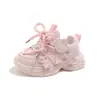 Zapatos Deportivos Transpirables para Niñas Zapatos de Papá 2026 Nuevo Modelo de Otoño Zapatillas Blancas de Malla para Niños Zapatos para Niños