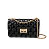 Bolso de gelatina al por mayor 2022, bolso de cadena de rombos de silicona, bolso de hombro de gran capacidad, bolso para teléfono móvil, bolso de mensajero para mujer