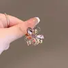 Exquisito Pasador de Cristal de Flor de Cuatro Hojas para Mujer, Pin Pequeño para Flequillo Lateral, Mini Pasador de Alta Gama, Accesorio para el Cabello, Estilo Nuevo