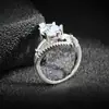 Anillo de Zirconia Marquise con un Toque de Lujo Ligero y Gama Alta, Joyería Exquisita para Mujeres, Diseño de Nicho, Venta al por Mayor Transfronteriza R5844