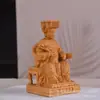 Talla en Madera de Ciprés de la Estatua de la Diosa Mazu, Talla en Madera Maciza Decoración del Hogar, Diosa del Mar de Meizhou, Artesanías de la Madre Celestial, Decoración del Hogar