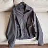 Nuevo estilo 2026, elegante, plisado, entallado en la cintura, blusa corta, cárdigan de camisa, top para mujer, venta al por mayor N6CT309