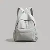 Mochila Sencilla de Color Sólido para Mujer Modelo Nuevo 2026 Mochila Escolar Ligera de Gran Capacidad para Estudiantes de Secundaria y Preparatoria Mochila para Viajes Cortos