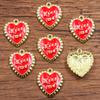 21 Pingente Multicolorido de Dia dos Namorados Gota de Óleo Amor Rosa AMOR Balão de Ar Quente Faça Você Mesmo Joias de Liga Pequenos Acessórios