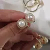 Anillo de perla de agua dulce brillante natural al por mayor spot lujo ligero apertura ajustable chapado en color oro real alta calidad