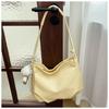 2025 Nueva Moda Bolso Cubo Portátil de Gran Capacidad para Mujer Primavera y Verano Senmeng Estilo Coreano Simple Color Sólido Bolso de Hombro