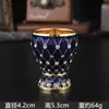 Copo de Metal com Padrão de Diamante Retrô, Taça Decorativa Dourada Cravejada com Diamantes, Ornamento para Aprimorar a Atmosfera do Balcão de Bar Ktv