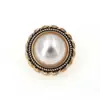 Botón de Pie de Perla Redonda para Mujer Chanel Encaje Dorado Diamante Plástico Cabeza de Abrigo Sombrero Botón de Suéter