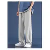 Calça Masculina de Verão Fina Marca Moderna Solta Plus Size Seda Gelada Casual Caimento Reto Stretch Secagem Rápida Calça Longa