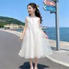 Vestido de Verano sin Mangas para Niña Nuevo Elegante Sencillo Temperamento Vestido Princesa Cumpleaños Ropa Formal Infantil Vestido Chaleco Moderno
