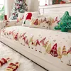 Capa de sofá de Natal em chenille, adequada para todas as estações, antiderrapante, resistente à cor e à prova de gatos