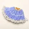 Pingentes de Borla DIY com Contas de Vidro Estilo Antigo para Acessórios Hanfu, Grampos de Cabelo de Rattan Artesanais, Enfeites