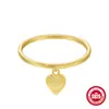 Moda europea y americana s925 plata de ley simple liso círculo fino amor cruz estrella luna gota de agua colgante anillo de compromiso