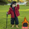 Chaqueta de Otoño e Invierno para Niños Tres en Uno Superior 2025 Nueva Moda con Capucha Ropa de Otoño e Invierno para Niños y Niños de Edad Media