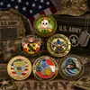 Atracciones turísticas de la ciudad punto de referencia moneda de doble cara recuerdo personalización lugar escénico metal pintura moneda conmemorativa de doble cara personalización