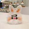 Horquilla de amor hecha a mano Llavero de peluche de conejo Colgante de bolsa de dibujos animados creativo famoso en Internet Joyería de regalo para estudiantes
