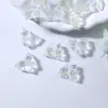 Accesorios de Cadena de Cuentas de Mariposa de Vidrio Translúcido Múltiples Especificaciones Gradiente Mariposa Cuentas Sueltas DIY Estilo Antiguo Paquete de Material para Pasador de Pelo Pendientes