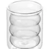Taza Doble de Vidrio de Borosilicato Espiral de Color Taza de Leche Taza para Mousse de Café en Casa Vaso de Vidrio para Oficina Vaso para Jugos