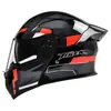 Anuncio Casco de Motocicleta para Hombre y Mujer Luz Trasera LED para Motocicleta Casco Integral para Todas las Estaciones Casco Abierto Certificado 3C/Dot