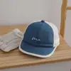 Gorras de bebé al por mayor para primavera y verano, lindo sombrero de sol de media malla con letra y oso para bebé, sombrero ligero transpirable de ala suave