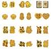 Adesivo para Celular com Revestimento de Superfície Dourada 2Mg, Princesa da Fortuna, Por Favor, Fique Rico, Gato da Sorte, Casa do Tesouro, Adesivo Dourado, Presentes Culturais e Criativos Shuibei