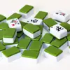 Mini Mahjong Portátil Versión de Pegatinas de Plástico para Viajes al Aire Libre y Turismo, Juego Completo para Dormitorio Estudiantil y Uso en Casa, Mahjong de Manivela