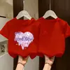 Nuevas camisetas de verano para niños mayores, ropa infantil de algodón puro con dibujos animados, camisetas elegantes y modernas, camisetas de manga corta para niñas