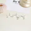 Aretes de Mariposa para Mujer, Agujas de Plata S925, Moda de Lujo Nicho, Versátiles, Galvanizado Ecológico, Venta al por Mayor desde la Tienda, Artículo Popular en Xiaohongshu