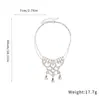 Collar con Borlas de Gota de Agua con Pedrería Diseño de Personalidad Europeo y Americano Sentido de la Moda Exquisita Cadena para Clavícula Lujo Ligero Sentido de Alta Gama Accesorio para el Cuello para Mujeres