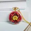 Relógio de Bolso Koi da Sorte Lótus Moda Flip Quartz Acessórios Relógio Comemorativo Masculino e Feminino Fábrica de Relógios Atacado