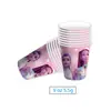 Roxo Rosa Novo Produto Tema Caçadoras de Demônios Conjunto de Louças para Festa de Meninas Pratos de Papel Guardanapos de Papel Toalha Conjunto de Faixa