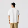 Camisa Polo Retro Americana de Manga Corta para Hombre, Camisa Base Elegante de Alto Nivel con Cuello Henley, Camiseta Holgada de Peso Pesado para Hombre al por Mayor
