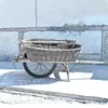 Carro de Mano Vintage Estilo Folclórico, Carro Viejo de Madera, Carretilla, Objetos Viejos Rurales, Carro Plano Viejo, Adorno de Herramienta Agrícola Vieja Retro
