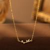 Colar Banyan Tree Prata S925 Novo Bambu Chinês Diamante Flash Feminino 2025 Novo Luxo Leve Elegante Dia dos Namorados Corrente Clavicular