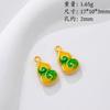 Método antiguo arena oro gota aceite carácter de la suerte calabaza colgante colgante rico auspicioso pulsera DIY hecha a mano pulsera accesorios de joyería