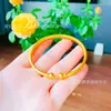 Fornecimento ao Vivo de Pulseira de Liga Metálica Versão Aberta Larga com Contas Foscas Método Antigo Pulseira Simples e Elegante Joias Atacado